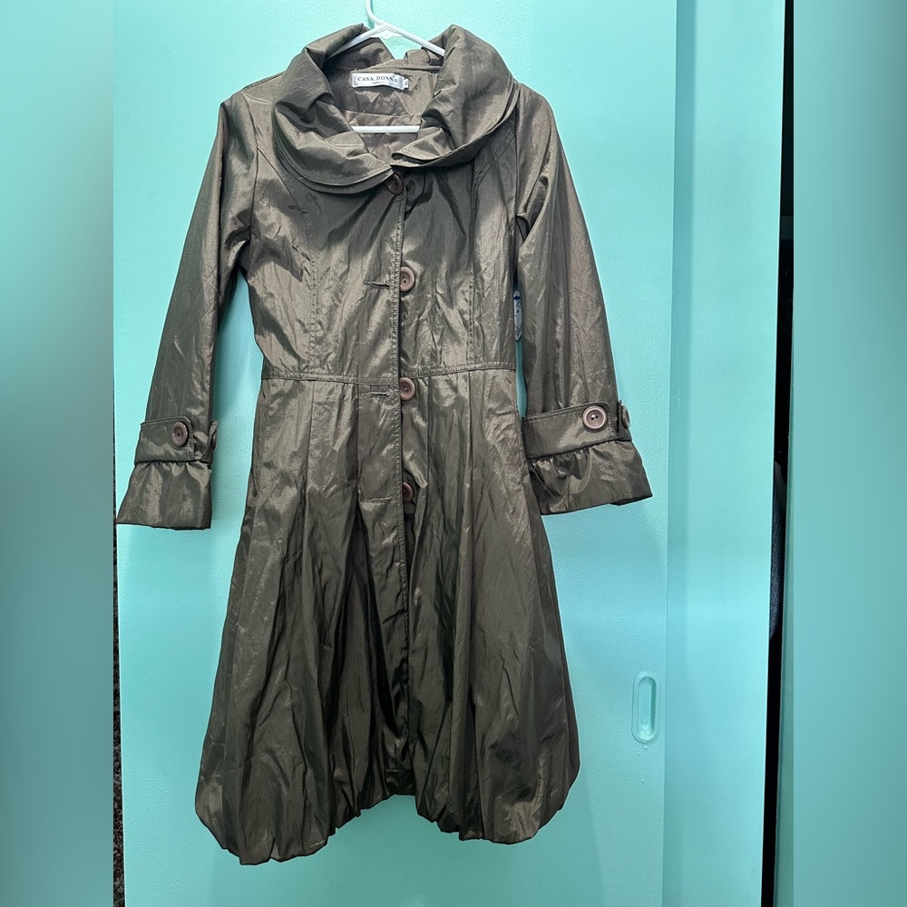 Olive Green Women's Coat, Size Small
